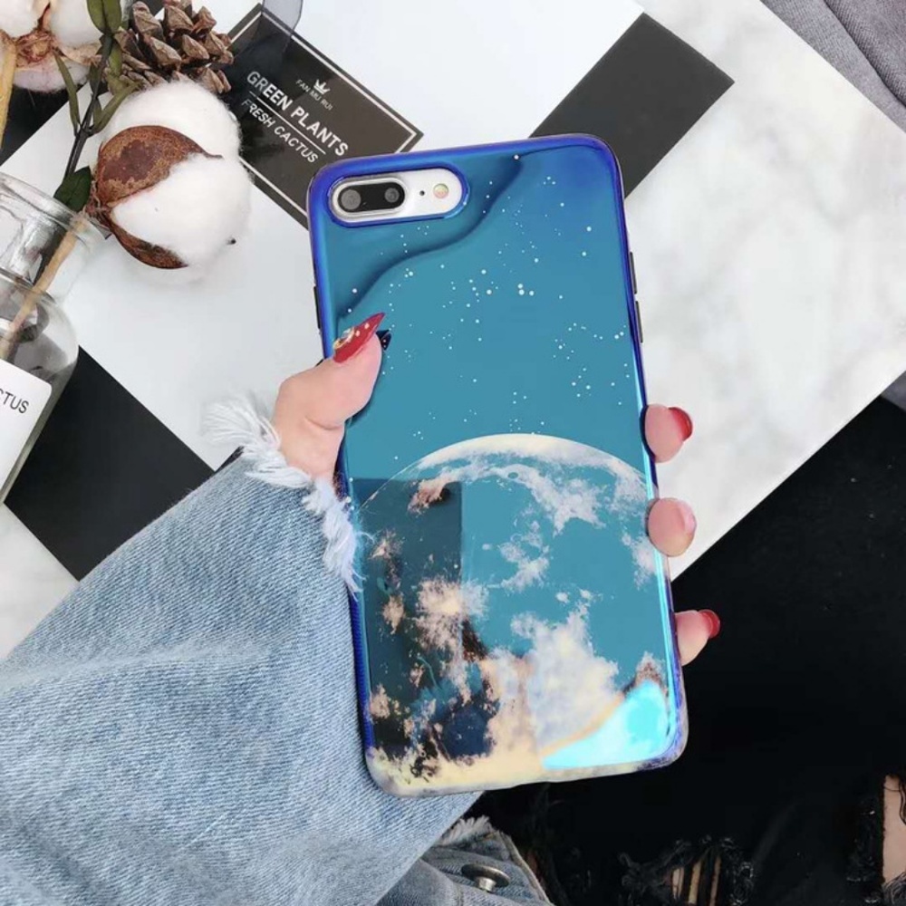 NEW iPhone Max/XR/XS/X/7/8/7+/8+ Shiny Earth Case - Picture 3 of 6